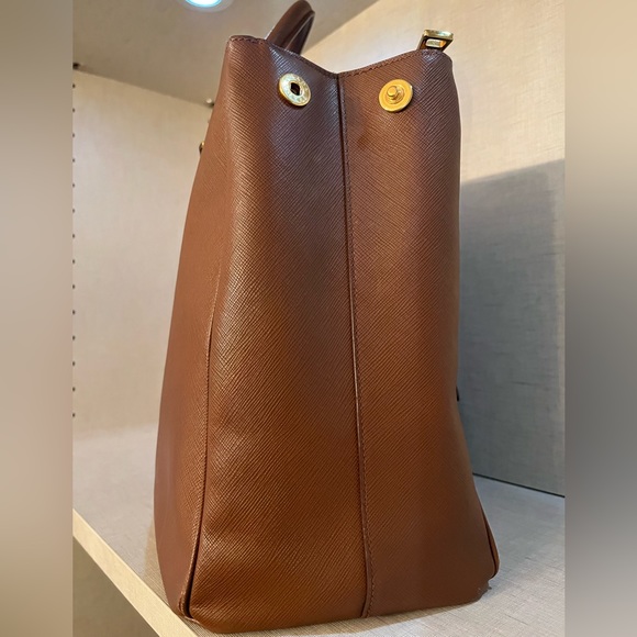 Prada Saffiano Lux Double Zip Tote BN1786 in Brown (Palissandro) - Picture 17 of 17